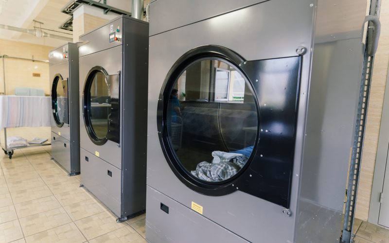 Line of a laundry machine, washing machines. Automate equipment